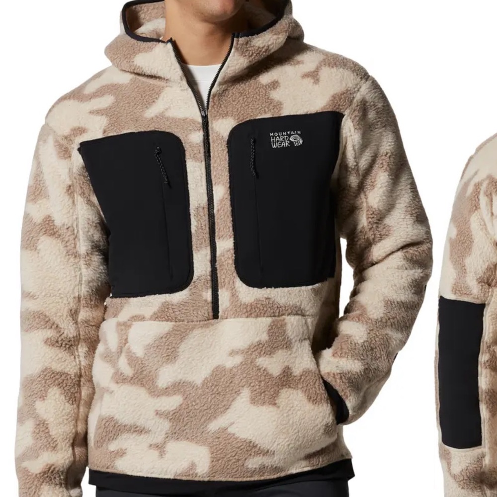 Mountain Hardwear High Pile Fleece Hooded Jacket in SandBlast Camo